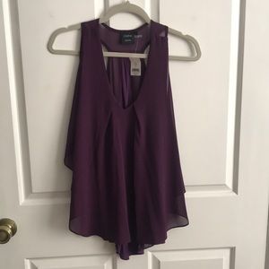 Cliché couture plum blouse